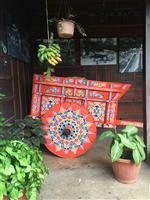 Traditional decorated Costa  Rican ox cart  (carro de bueyes) 